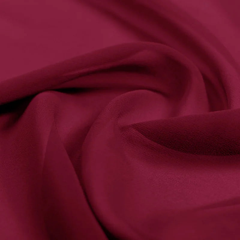 100% Silk Natural Pure Mulberry 8mm 45"( 114cm ) Crimson Lady GGT Sexy Women Silk Georgette DIY Luxury Slippery 6A Grade Fabric