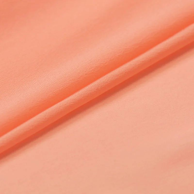 100% Silk Natural Pure Mulberry 8mm 45"( 114cm )Solid Coral GGT Sexy Lady Summer Elegant Women Silk Georgette DIY Clothes Fabric