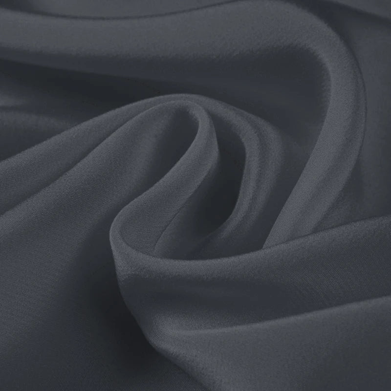 100% Silk Crepe de Chine Natural Pure Mulberry 12 14 16 30mm 45"( 114cm ) 55" (140cm) Width Dark Shadow Lady Lining Silk Fabric