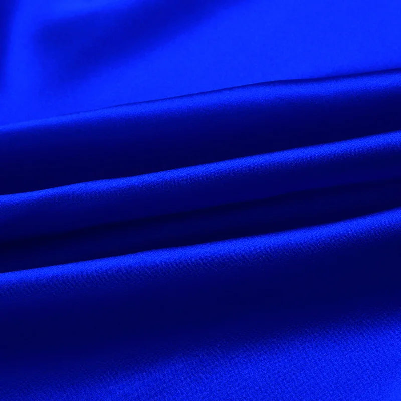 Silk factory luxury pure natural mulberry silk 16 19 22 30 40mm 45"( 114cm ) width royal blue breathable charmeuse silk fabric