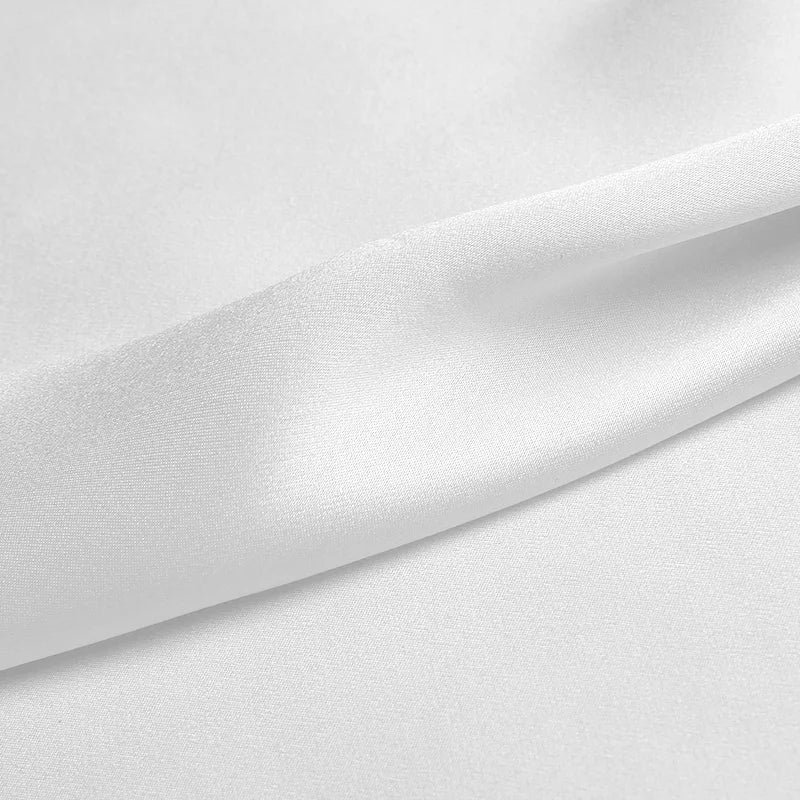 Natural Mulberry Stretch Satin (90% Silk + 10% Spandex)16 19m/m 42.5" ( 108cm)  55" (140cm)  DIY Bleached White Charmeuse Fabric