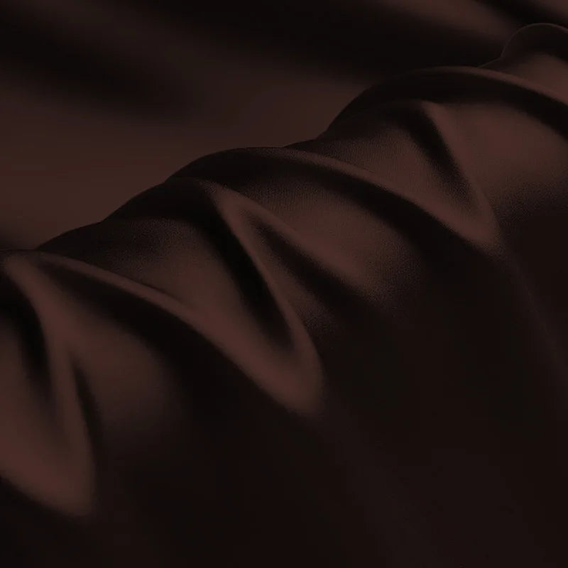 100% silk natural luxury mulberry charmeuse16 19 22m/m 6A grade 45"( 114cm )width solid brown color clothing bedding silk fabric