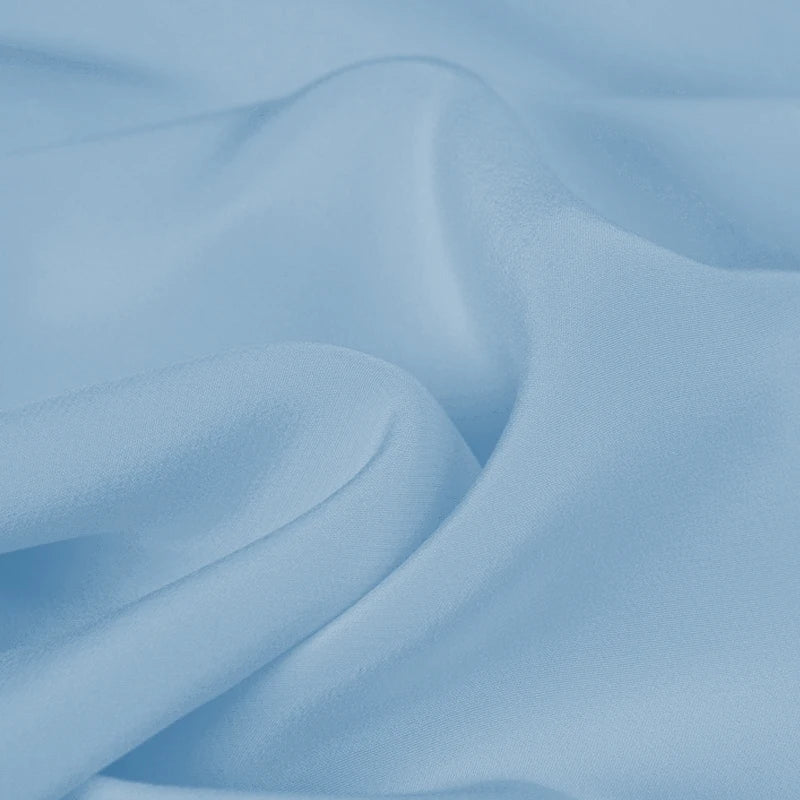 100% Silk Crepe de Chine Natural Pure Mulberry 12 14 16 30mm 45"( 114cm ) 55" (140cm) width Sky Blue Lady DIY Cloth Silk Fabric