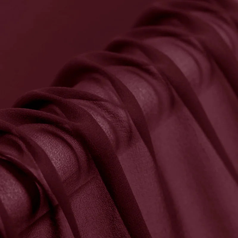 100% Silk Natural Pure Mulberry 8mm 45"( 114cm ) Wine-red GGT Sexy Lady Summer Elegant Women Silk Georgette DIY Clothing Fabric