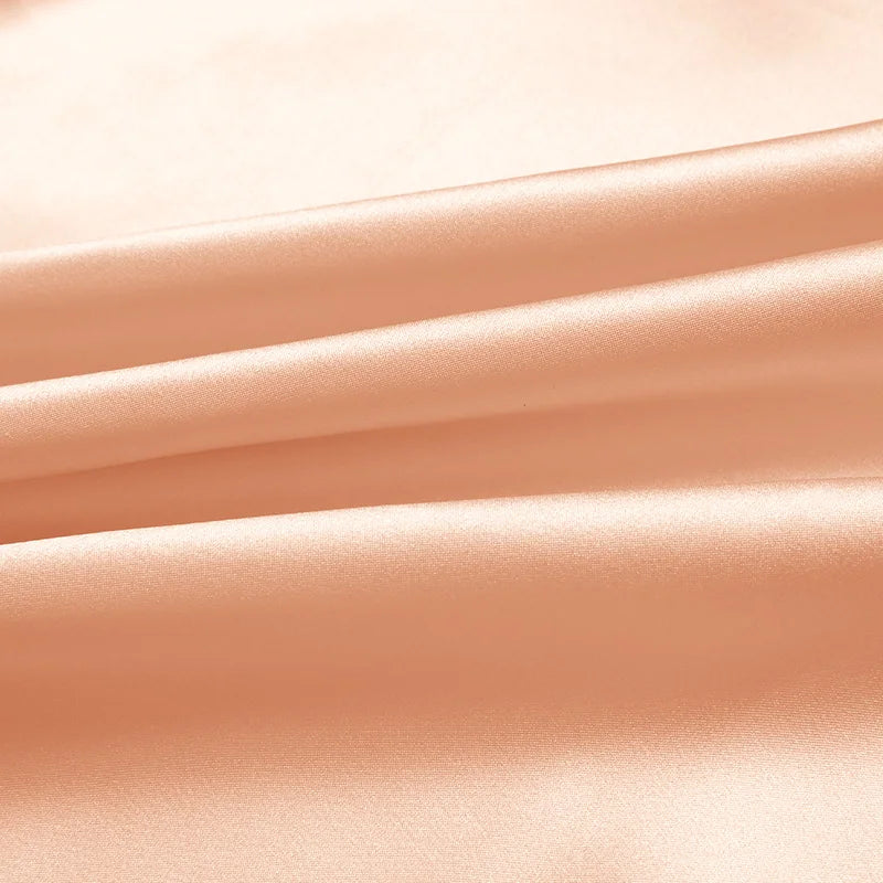 100% pure silk luxury mulberry charmeuse 16 19 22 30m/m top 6A grade 45"( 114cm ) width solid peach clothing bedding silk fabric