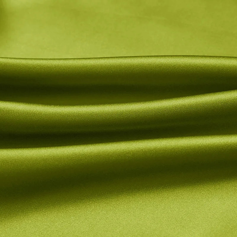 100% silk natural luxury mulberry charmeuse16 19 22 30m/m 6A grade 45"( 114cm )width yellow green clothing bedding silk fabric