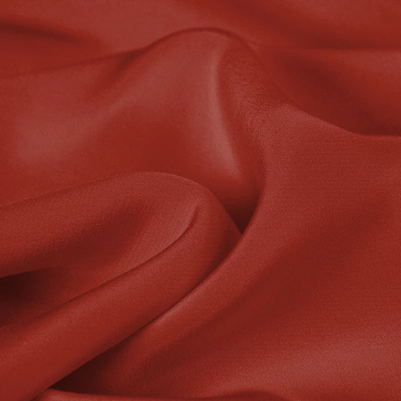 100% Silk Crepe de Chine Natural Pure Mulberry 12 14 16 30mm 45"( 114cm ) 55" (140cm) width Rust red Lady DIY Cloth Silk Fabric