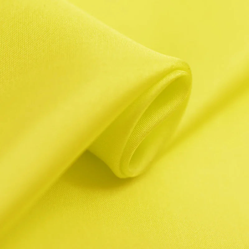 100% Silk Natural Luxury Mulberry Pure Habotai 8m/m 6A grade 45"( 114cm ) Width Bright Yellow Lady Dress Fit Lining Silk Fabric