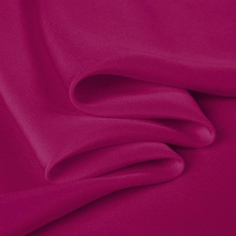 100% Silk Crepe de Chine Natural Pure Mulberry 12 14 16 30mm 45"( 114cm ) 55" (140cm)Width Festival Fuchsia Lining Silk Fabric