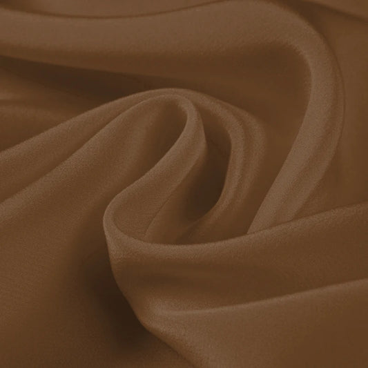 100% Silk Crepe de Chine Natural Pure Mulberry 12 14 16 30mm 45"( 114cm ) 55" (140cm) Width Coffee Lady DIY Dress Silk Fabric