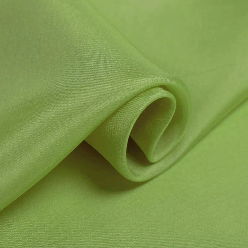 100% Pure Silk Natural Mulberry 8m/m 6A grade 45"( 114cm ) Width Yellow Green Elegant Lady Girl Cloth Lining Habotai Silk Fabric