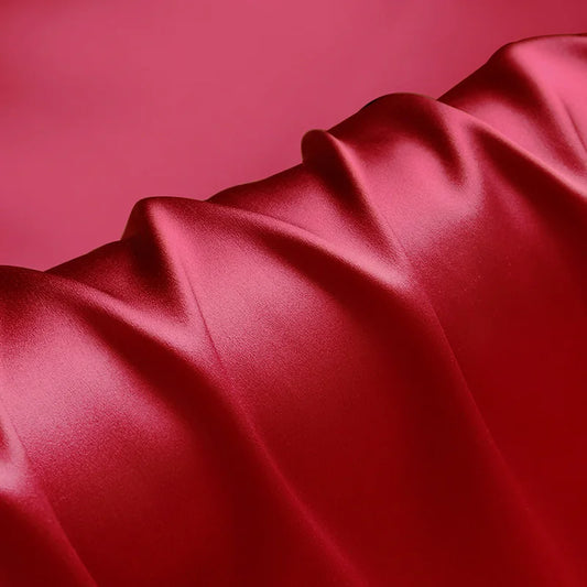 100% natural mulberry silk cloth 16 19 22mm 45"( 114cm ) width pure scarlet charmeuse fabric for bedding sheet quilt use fabric