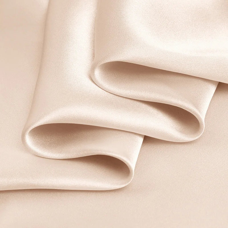 Natural Mulberry Stretch Satin (90% Silk+10% Spandex)16 19m/m Thick 42.5"( 108cm)  55"(140cm) Width Lady Dress Shirt Silk Fabric