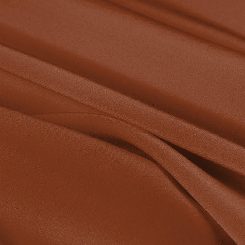 100% Silk Crepe de Chine Natural Pure Mulberry 12 14 16 30mm 45"( 114cm ) 55" (140cm) Width Dark Coffee Dress Lining Silk Fabric