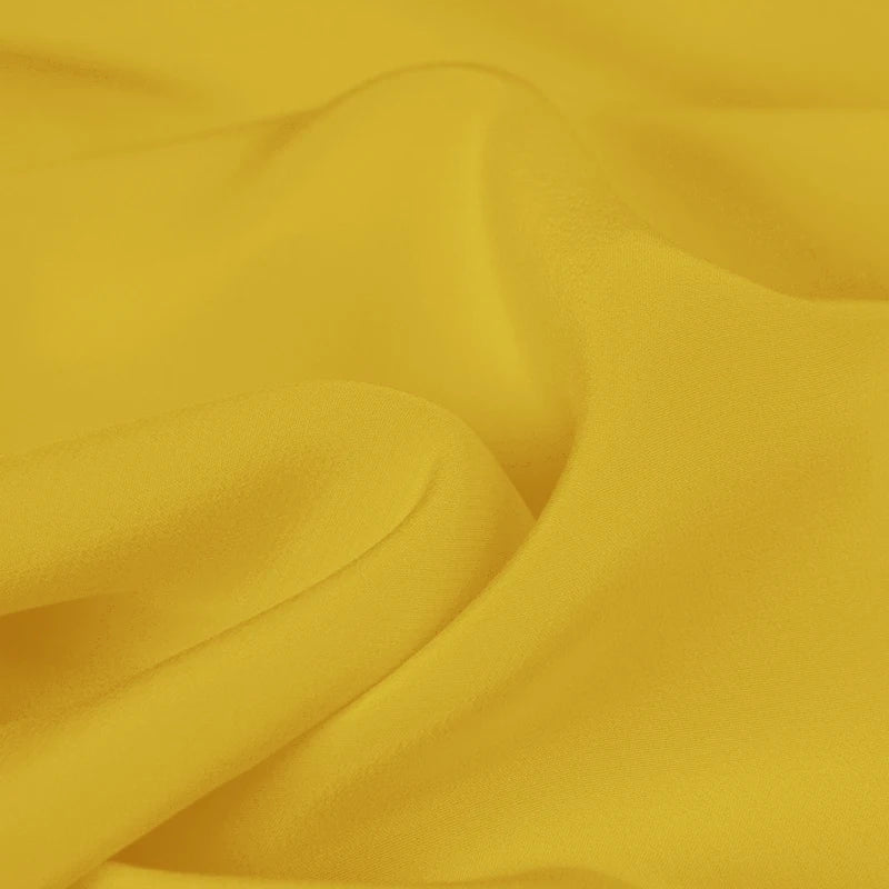 100% Silk Crepe de Chine Natural Pure Mulberry 12 14 16 30mm 45"( 114cm ) 55" (140cm) Width Golden Yellow Lining Silk Fabric