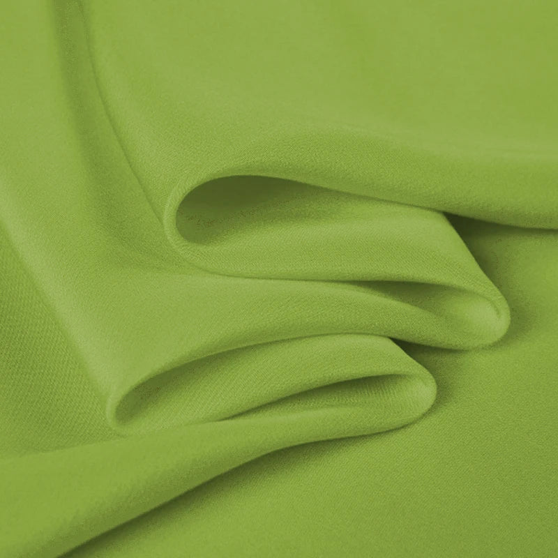 100% Silk Crepe de Chine Natural Pure Mulberry 12 14 16 30mm 45"( 114cm ) 55" (140cm) Width Grass Green Cloth Lining Silk Fabric