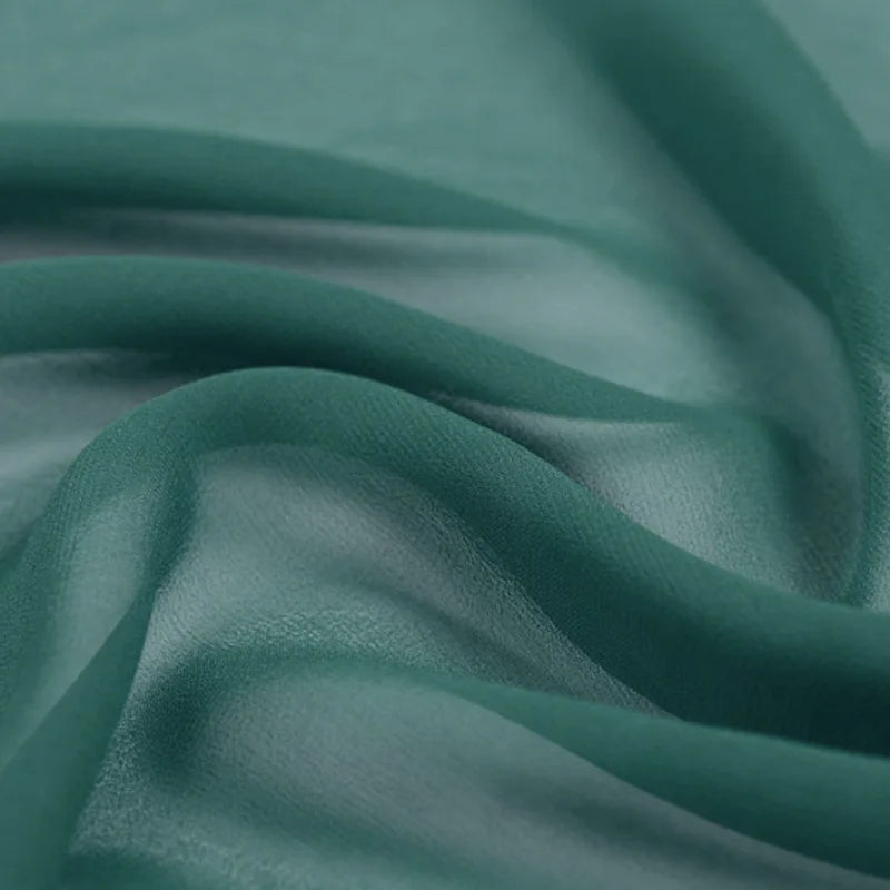 100% Silk Natural Pure Mulberry 8mm 45"( 114cm ) Beryl Green Lady GGT Cloth Sexy Women Silk Georgette DIY Luxury 6A Grade Fabric