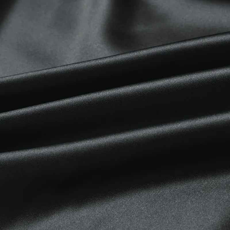 100% silk fabric 16 19 22m/m thick 45"( 114cm ) width dark shadow solid pure satin charmeuse luxury clothes bedding silk fabric