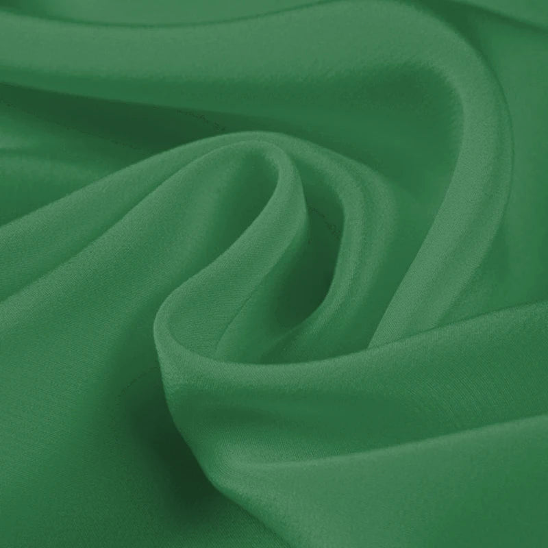 100% Silk Crepe de Chine Natural Pure Mulberry 12 14 16 30mm 45"( 114cm ) 55" (140cm) width Emerald-green DIY Cloth Silk Fabric