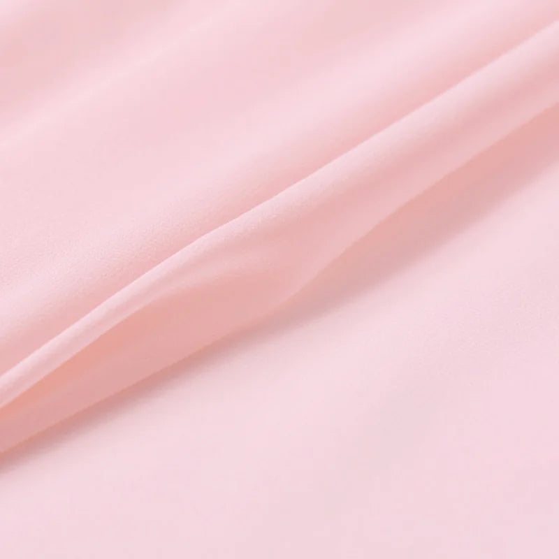 100% Silk Natural Pure Mulberry 8mm 45"( 114cm ) Soft Baby Pink GGT Sexy Lady Summer Elegant Women Silk Georgette DIY Fabric