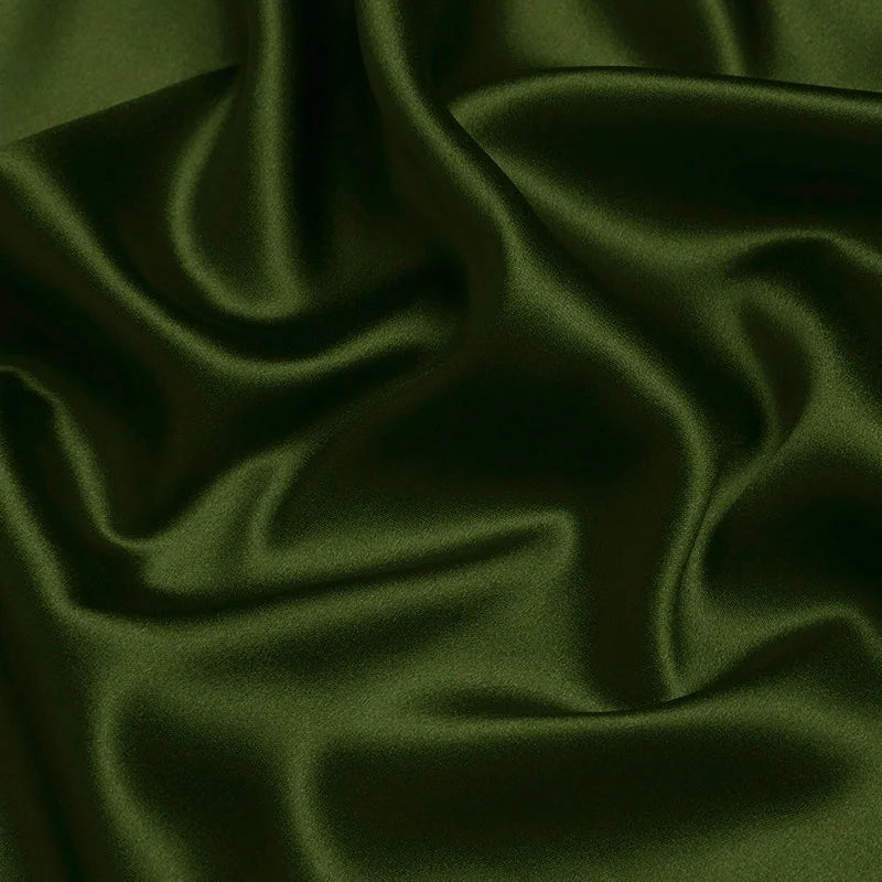 100% silk fabric 16 19 22m/m thick 45"( 114cm )width olive branch pure satin charmeuse luxury DIY clothes bedding silk fabric