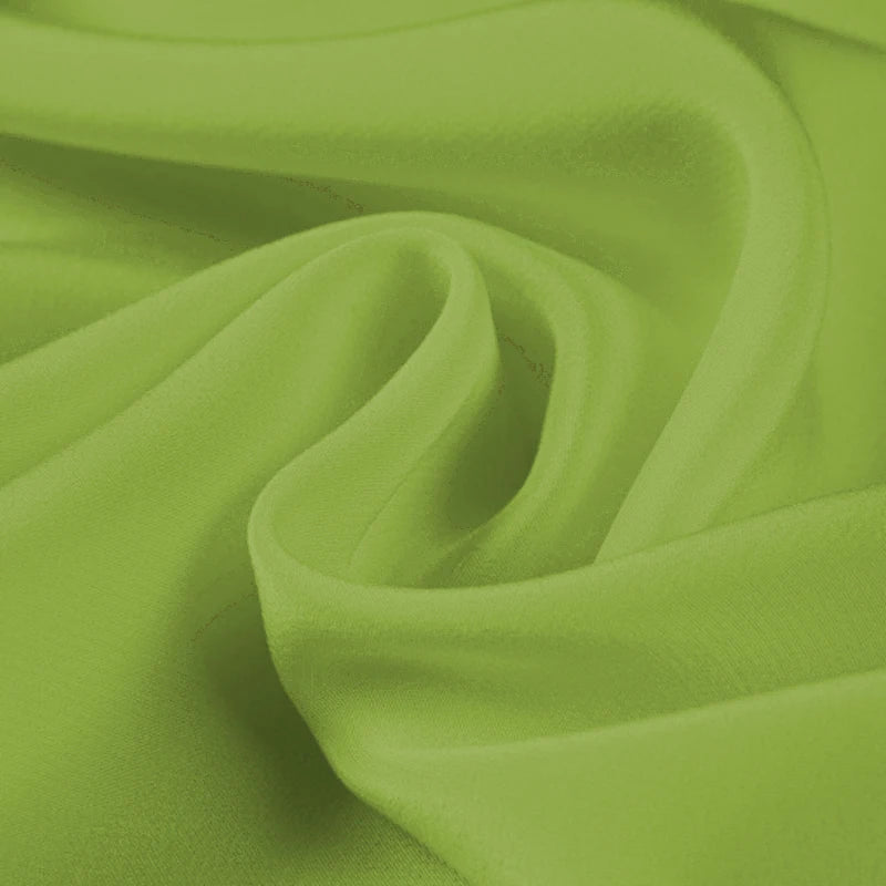 100% Silk Crepe de Chine Natural Pure Mulberry 12 14 16 30mm 45"( 114cm ) 55" (140cm) Width Grass Green Cloth Lining Silk Fabric