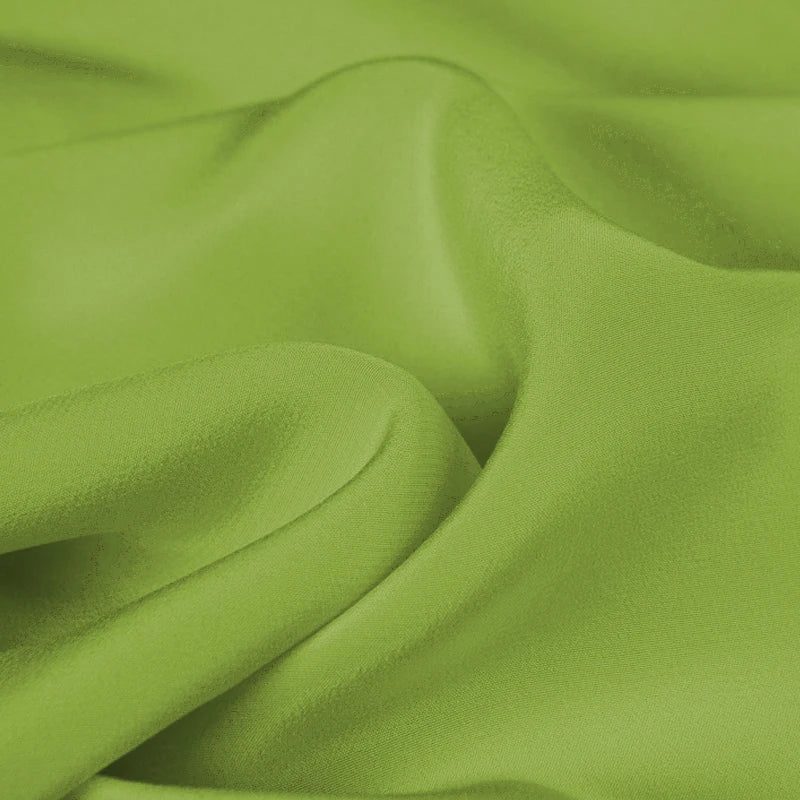 100% Silk Crepe de Chine Natural Pure Mulberry 12 14 16 30mm 45"( 114cm ) 55" (140cm) Width Grass Green Cloth Lining Silk Fabric