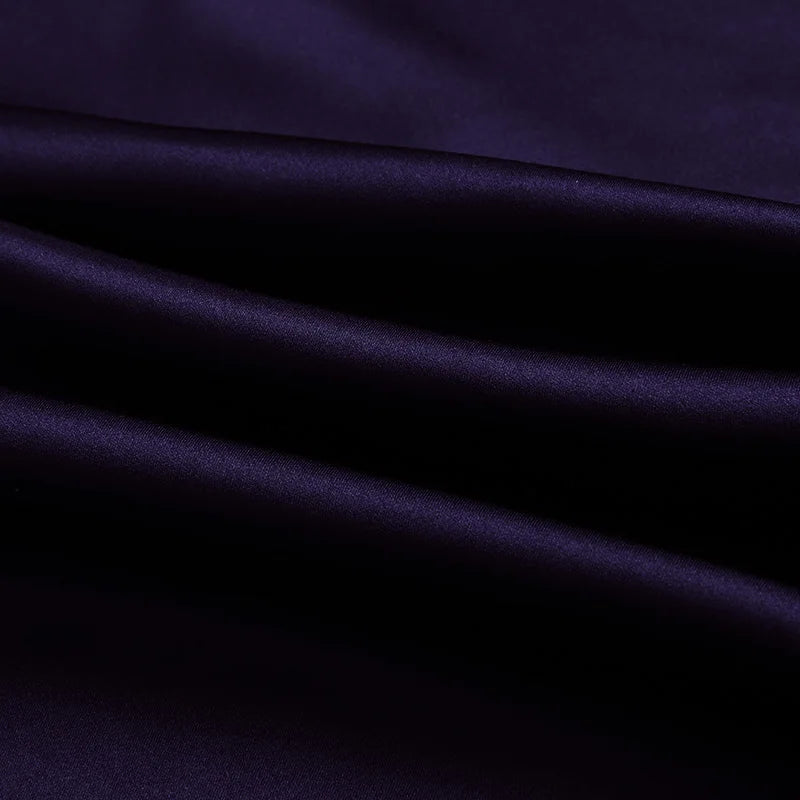 Natural Mulberry Stretch Satin (90% Silk+10% Spandex)16 19m/m Thick 42.5" ( 108cm)  55" (140cm) Width Solid Violet Silk Fabric