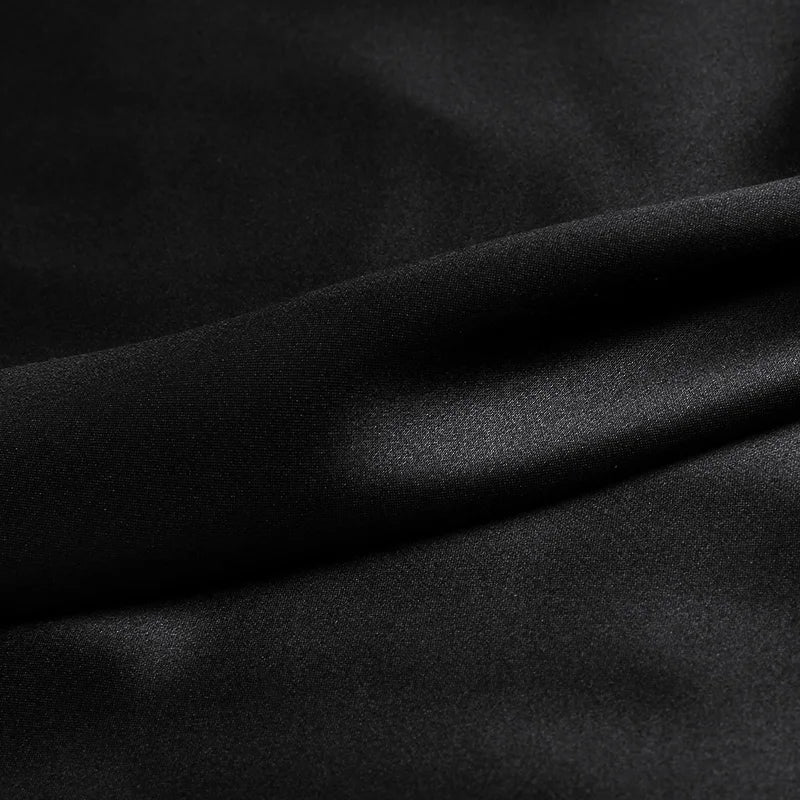 Natural Mulberry Stretch Satin (90% Silk+10% Spandex)16 19m/m Thick 42.5"( 108cm)  55"(140cm) Width Classic Black Silk Fabric