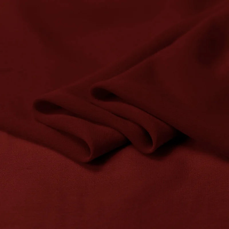 100% Silk Natural Pure Mulberry 8mm 45"( 114cm ) Caramel Red Lady GGT Cloth Sexy Women Silk Georgette DIY Luxury Top 6A Fabric