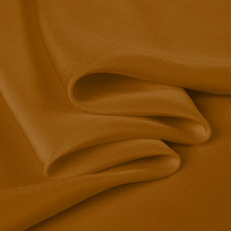 100% Silk Crepe de Chine Natural Pure Mulberry 12 14 16 30mm 45"( 114cm ) 55" (140cm) Width Amber Yellow Lady Silk Lining Fabric