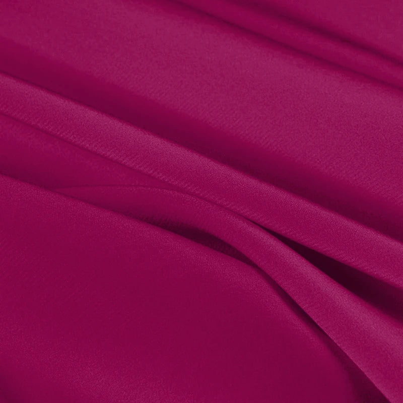 100% Silk Crepe de Chine Natural Pure Mulberry 12 14 16 30mm 45"( 114cm ) 55" (140cm)Width Festival Fuchsia Lining Silk Fabric