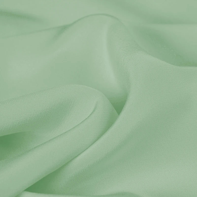 100% Silk Crepe de Chine Natural Pure Mulberry 12 14 16 30mm 45"( 114cm ) 55" (140cm) Width Light Bean Green Lining Silk Fabric