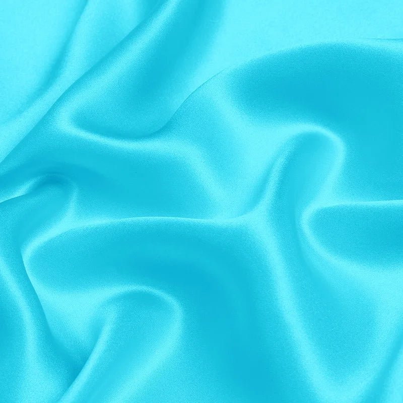 100% silk fabric 16 19 22m/m thick 45"( 114cm )width river blue pure satin charmeuse luxury DIY clothes bedding silk fabric