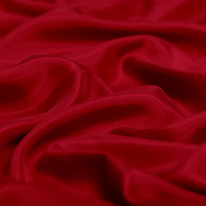 100% Silk Natural Luxury Mulberry Pure Habotai 8m/m 6A grade 45"( 114cm ) Width Solid Red Fashion Clothing Lining Silk Fabric