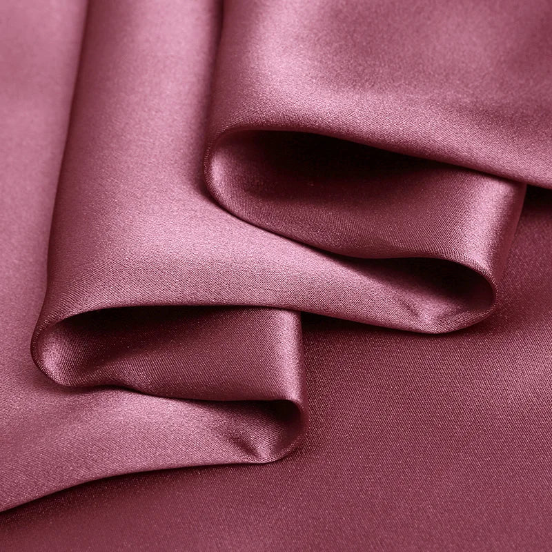 100 silk fabric 16 19 22m/m thick 45"( 114cm )width Rapture Rose natural pure satin charmeuse luxury clothes bedding silk fabric