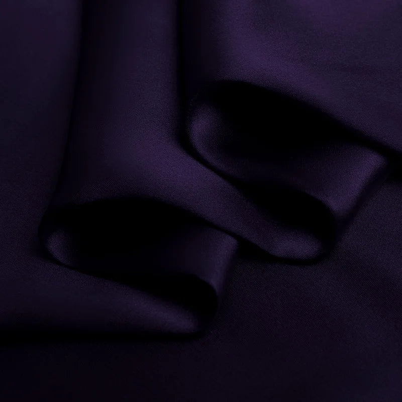 Natural Mulberry Stretch Satin (90% Silk+10% Spandex)16 19m/m Thick 42.5" ( 108cm)  55" (140cm) Width Solid Violet Silk Fabric