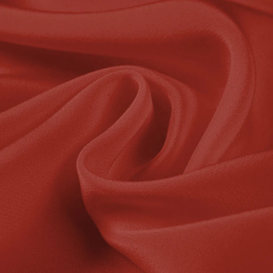 100% Silk Crepe de Chine Natural Pure Mulberry 12 14 16 30mm 45"( 114cm ) 55" (140cm) width Rust red Lady DIY Cloth Silk Fabric