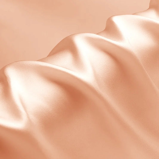 100% pure silk luxury mulberry charmeuse 16 19 22 30m/m top 6A grade 45"( 114cm ) width solid peach clothing bedding silk fabric