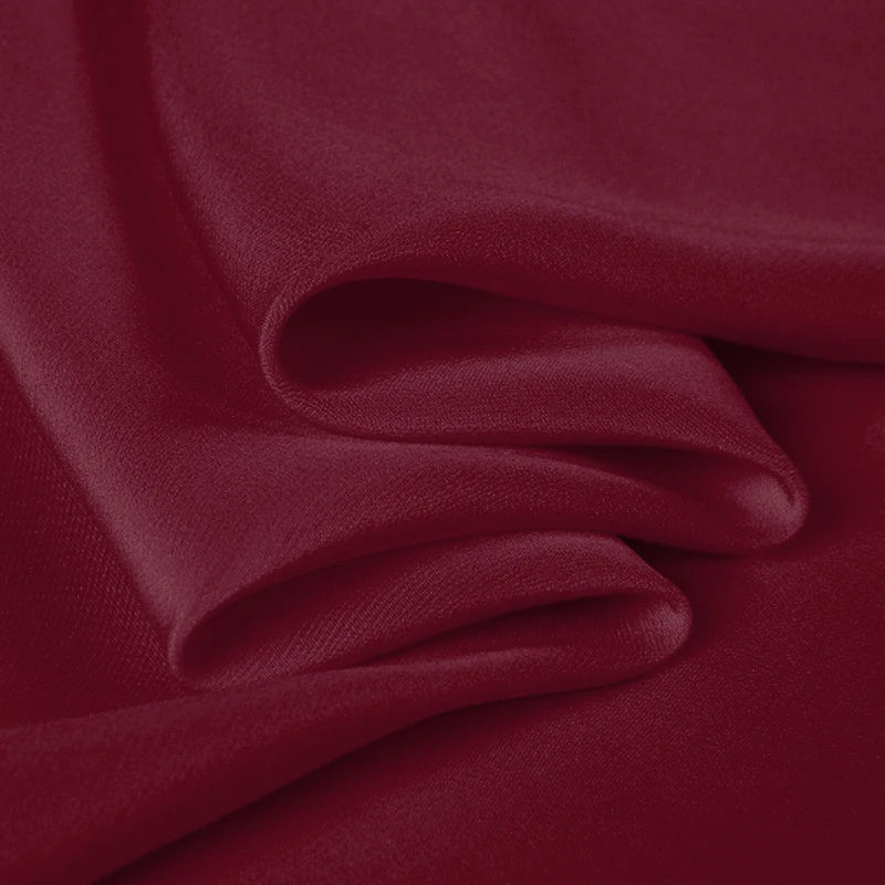 100% Silk Crepe de Chine Natural Pure Mulberry 12 14 16 30mm 45"( 114cm ) 55" (140cm) Width Wine-red DIY Lining Silk Fabric