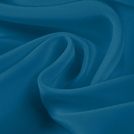 100% Silk Crepe de Chine Natural Pure Mulberry 12 14 16 30mm 45"( 114cm ) 55" (140cm)Width Ocean Solid Lady Lining Silk Fabric