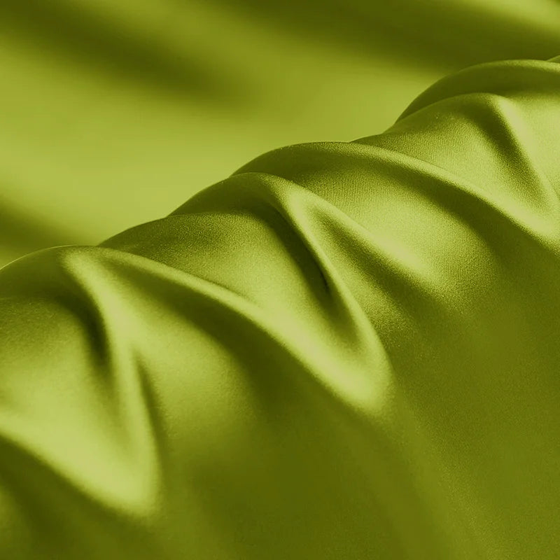 100% silk natural luxury mulberry charmeuse16 19 22 30m/m 6A grade 45"( 114cm )width yellow green clothing bedding silk fabric