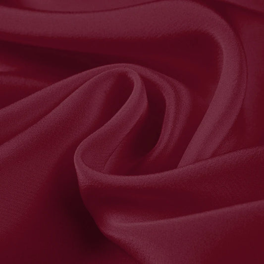 100% Silk Crepe de Chine Natural Pure Mulberry 12 14 16 30mm 45"( 114cm ) 55" (140cm) Width Wine-red DIY Lining Silk Fabric