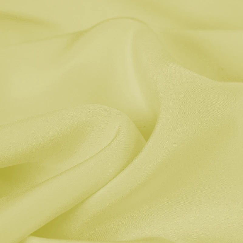 100% Silk Crepe de Chine Natural Pure Mulberry 12 14 16 30mm 45"( 114cm ) 55" (140cm) Width Light Yellow Silk Lining Use Fabric