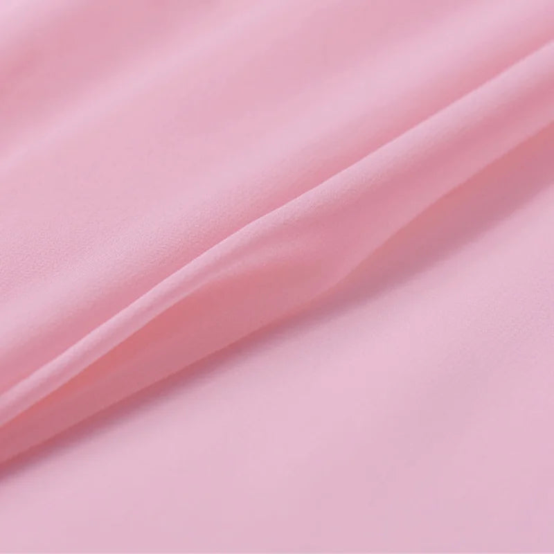 100% Silk Natural Pure Mulberry 5mm 45"( 114cm ) Light Pink Sexy Lady Cool Summer Elegant Women Silk Chiffon DIY Clothes Fabric