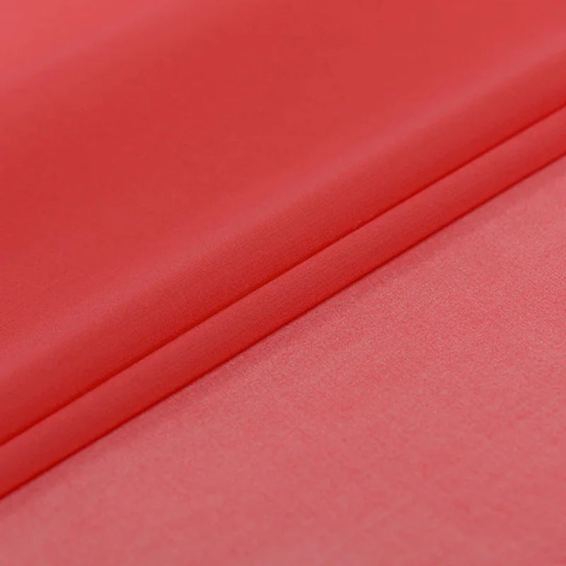 100% Silk Natural Pure Mulberry 8mm 45"( 114cm ) Watermelon Red GGT Sexy Lady Summer Elegant Women Silk Georgette DIY Fabric