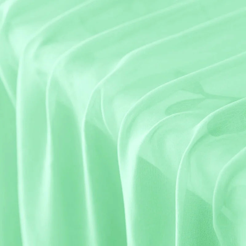 100% Silk Natural Pure Mulberry 5mm 45"( 114cm ) Light Bean Green Sexy Lady Summer Elegant Cool Silk Chiffon DIY Fashion Fabric