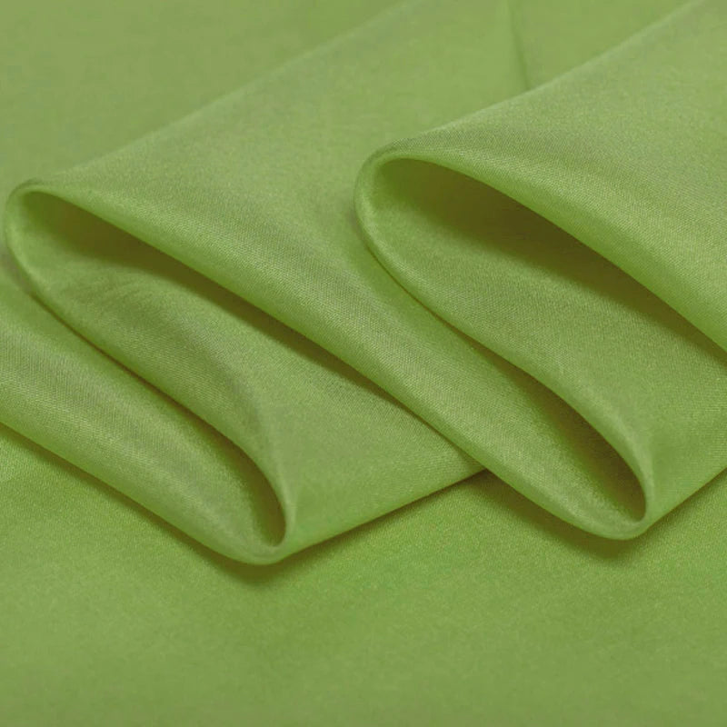 100% Pure Silk Natural Mulberry 8m/m 6A grade 45"( 114cm ) Width Yellow Green Elegant Lady Girl Cloth Lining Habotai Silk Fabric