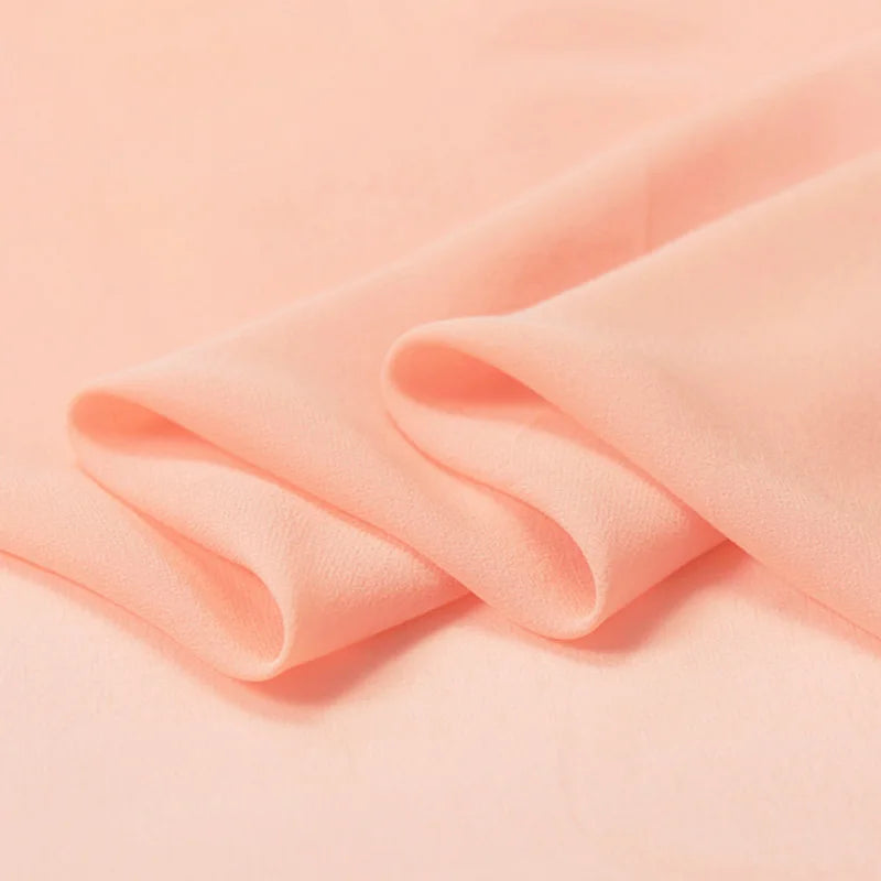 100% Silk Natural Pure Mulberry 8mm 45"( 114cm ) Peach GGT Sexy Lady Summer Elegant Women Silk Georgette DIY Clothing Fabric