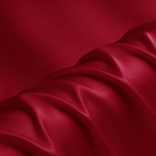 Natural Mulberry Stretch Satin (90% Silk+10% Spandex)16 19m/m Thick 42.5" ( 108cm)  55" (140cm) Purplish Red Charmeuse Fabric